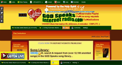 Desktop Screenshot of godspeaksinternetradio.com