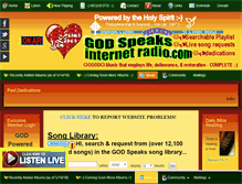 Tablet Screenshot of godspeaksinternetradio.com